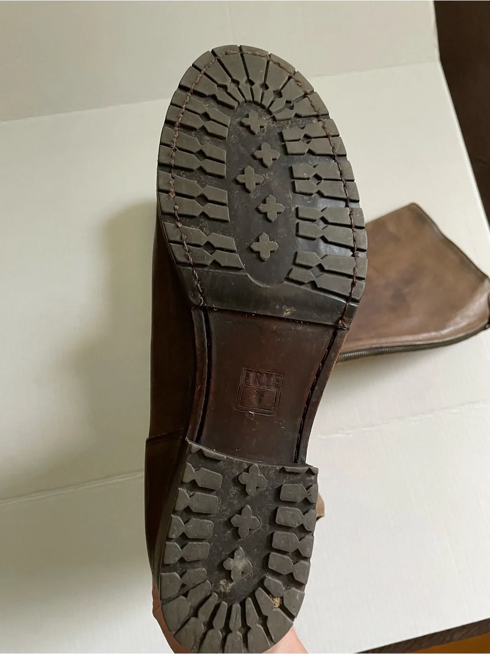 FRYE Women’s Brown Leather Knee High Riding Boots US 11B